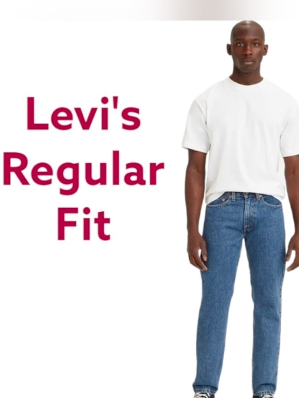 Levi’s 505 Regular Fit Straight Leg Jeans Men’s 36x32 Medium Wash
